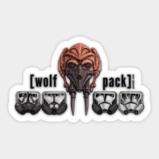 Wolf Pack With Plo Koon Sticker